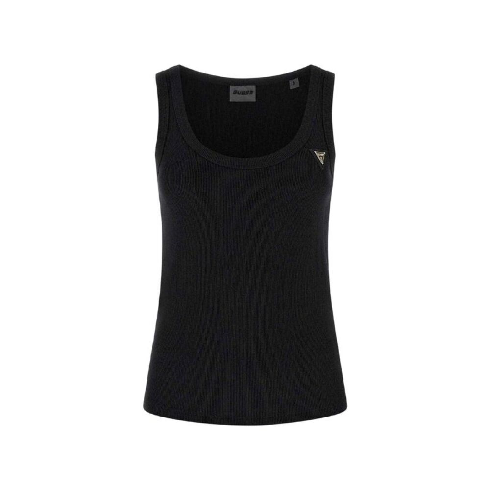 Guess Womens/Ladies Colette Fitted Tank Top / Jet Black